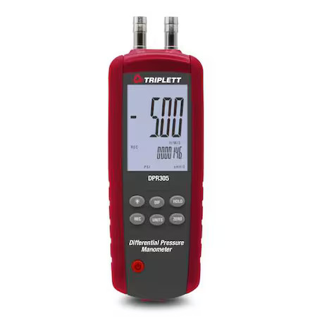 TRIPLETT DPR305 Differential Pressure Manometer 5 psi