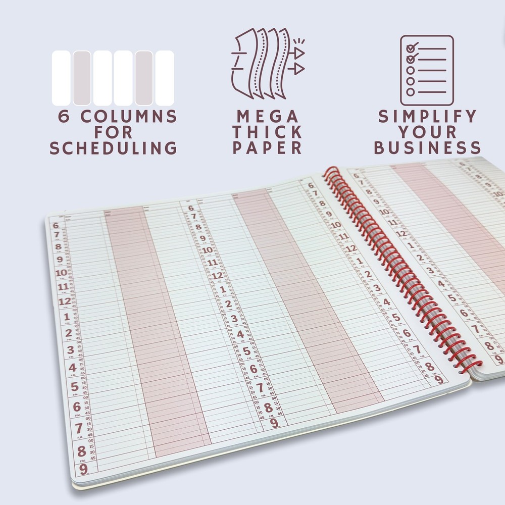 Notebook Planner 6 Column Appointment Book – for Scheduling Appointments