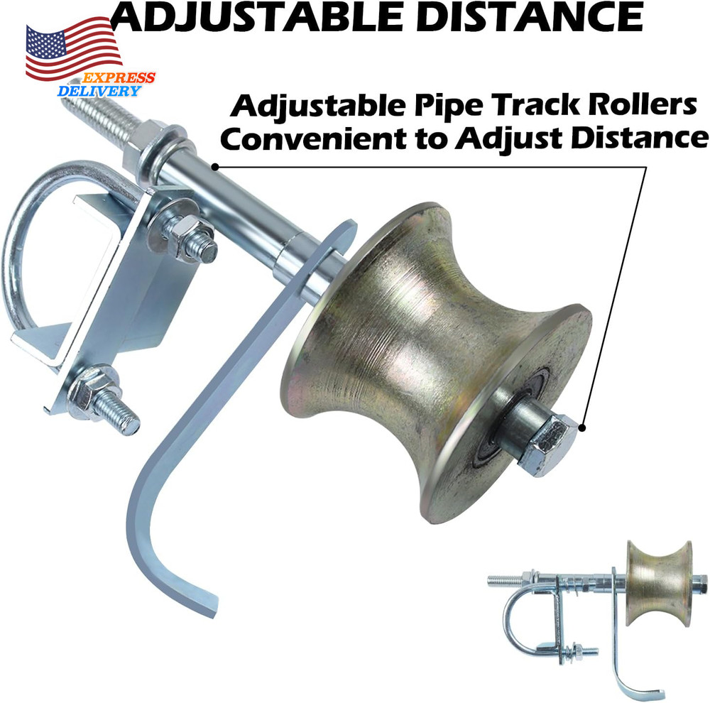 6" Wheels Rolling Gate Hardware Kit for Chain Link Gate Sliding Gate Hardware US
