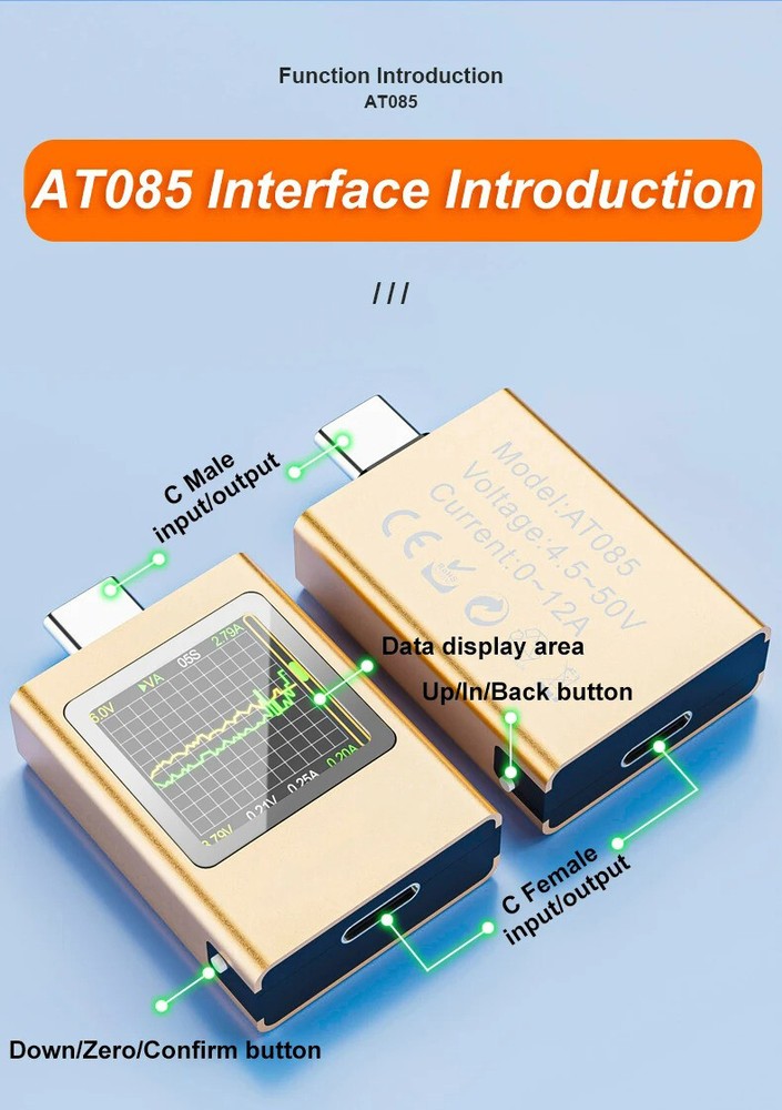 Power Meter Testers Eversame PD3.1 Digital Multimeter Voltage Current Voltmeter
