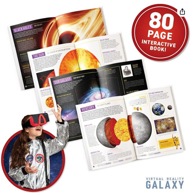 Virtual Reality Galaxy Gift Box Illustrated Interactive VR Book and STEM Learn