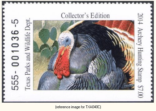 D2K Texas Archery Stamp 2014 ($7.00)