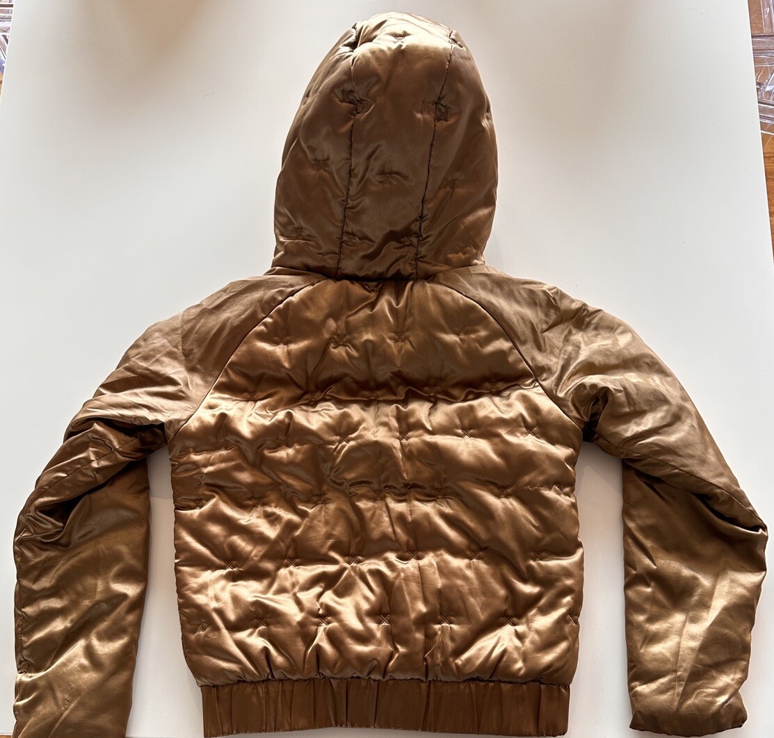 Girls Metallic Copper The North Face Puffer Jacket - Sz M 10-12