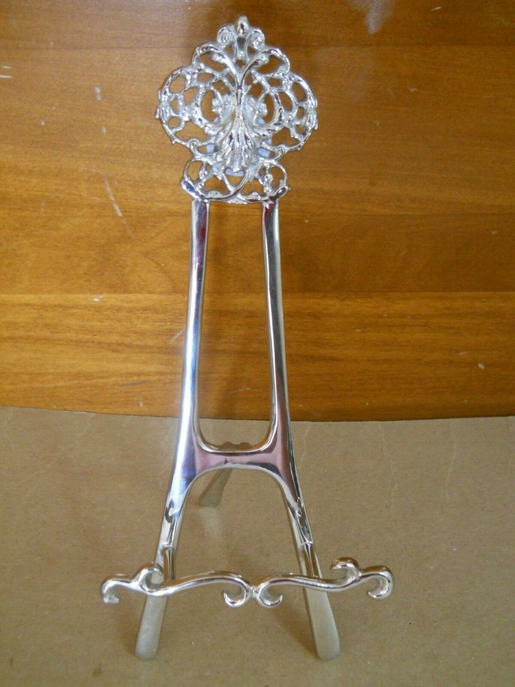 NWT Liards Nickel Plated Brass Small Decorative Tabletop Easel
