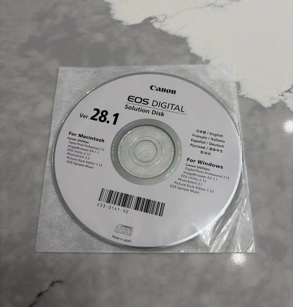 Canon EOS Digital Solution Disk Ver. 28.1 CD For Windows and Macintosh