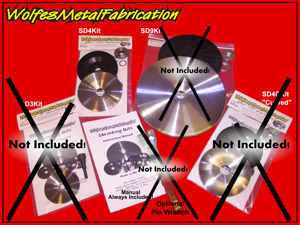 SD4Kit, 4.5" "Easy Shrink"™ Shrinking Disc Kit, 4 1/2" grinder shrinker tool