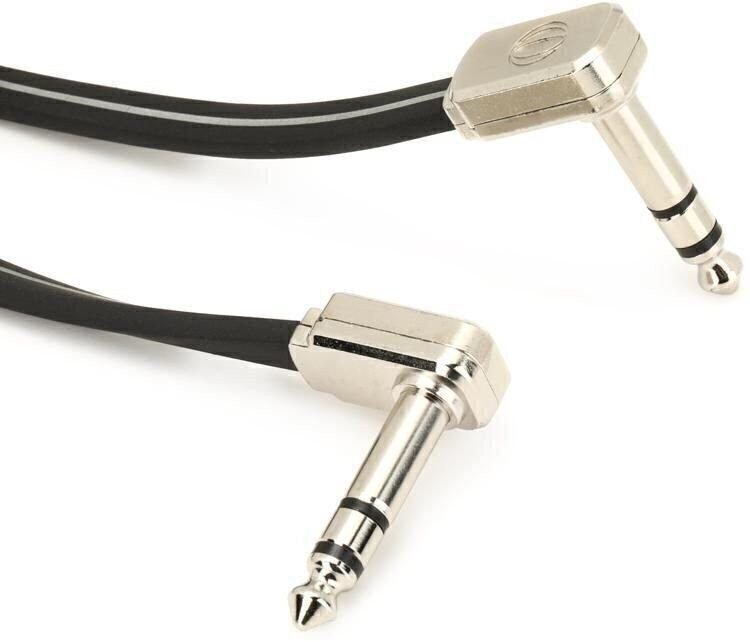 Ernie Ball Stereo Guitar Patch Cable 6" Flat Right Angle Effects Pedal
