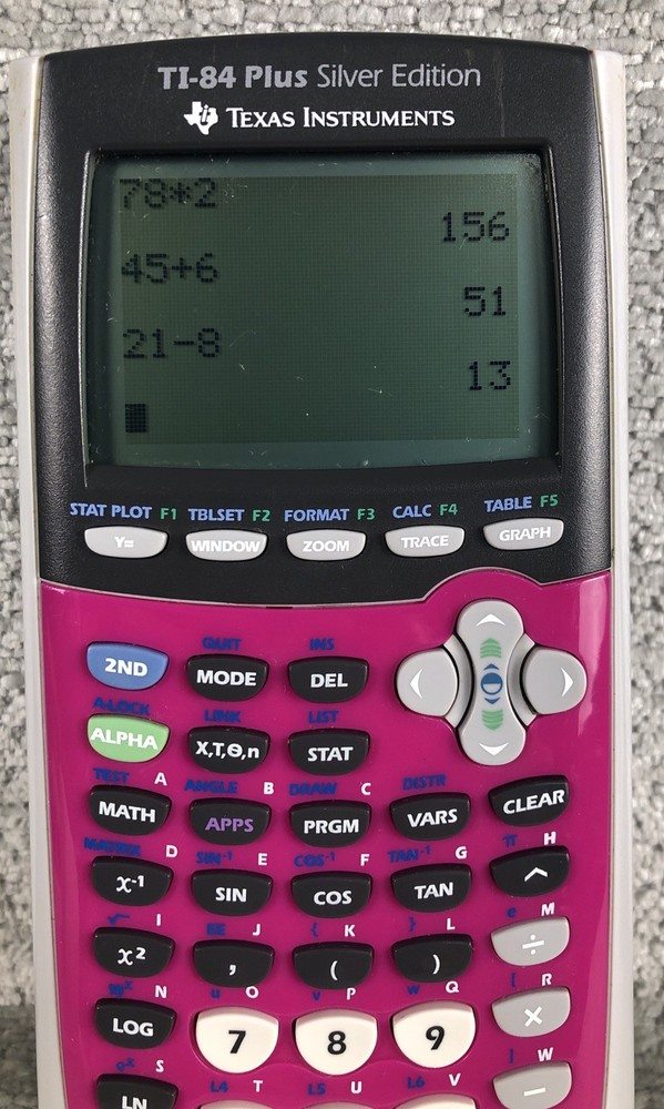 Texas Instruments TI-84 Plus Silver Edition Graphing Calculator - Pink