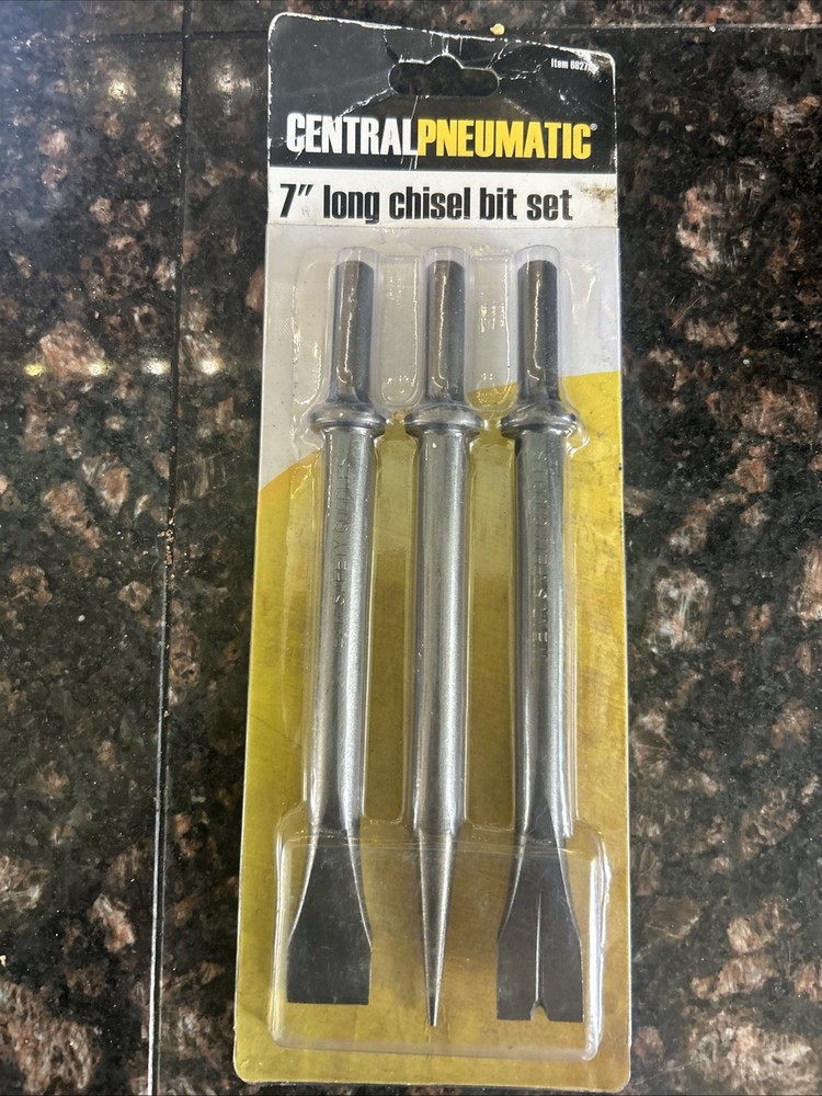 3PC EXTRA LONG BIT SET FOR AIR CHISEL PUNCH HAMMER TOOL FLAT TAPERED BOLT CUTTER