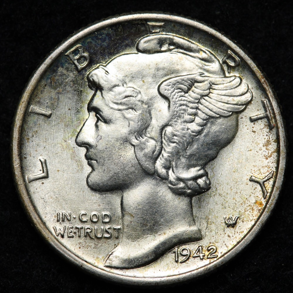 1942 Mercury Silver Dime GEM BU *UNCIRCULATED* MS E282 DXF
