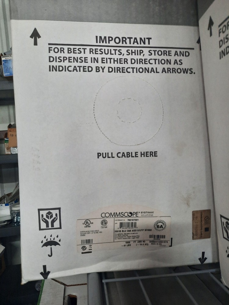 Commscope Systimax GigaSpeed X10D Category 6A Plenum cable