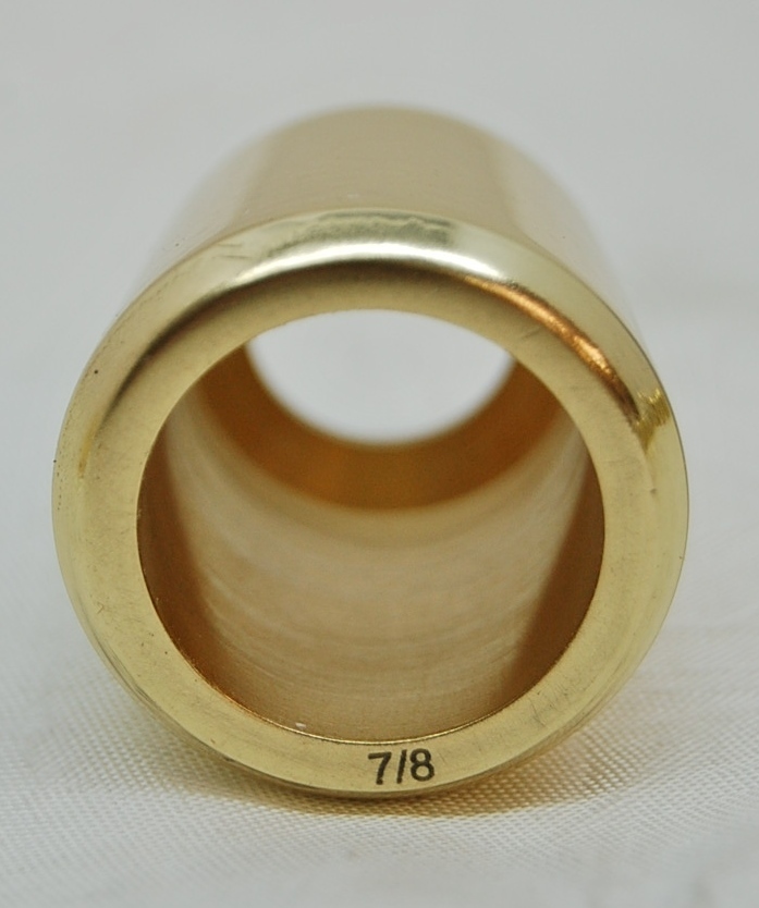 POLISHED BRASS 7/8" SMOOTH CANDLE FOLLOWER / BURNER / TOPPER CANDELABRA