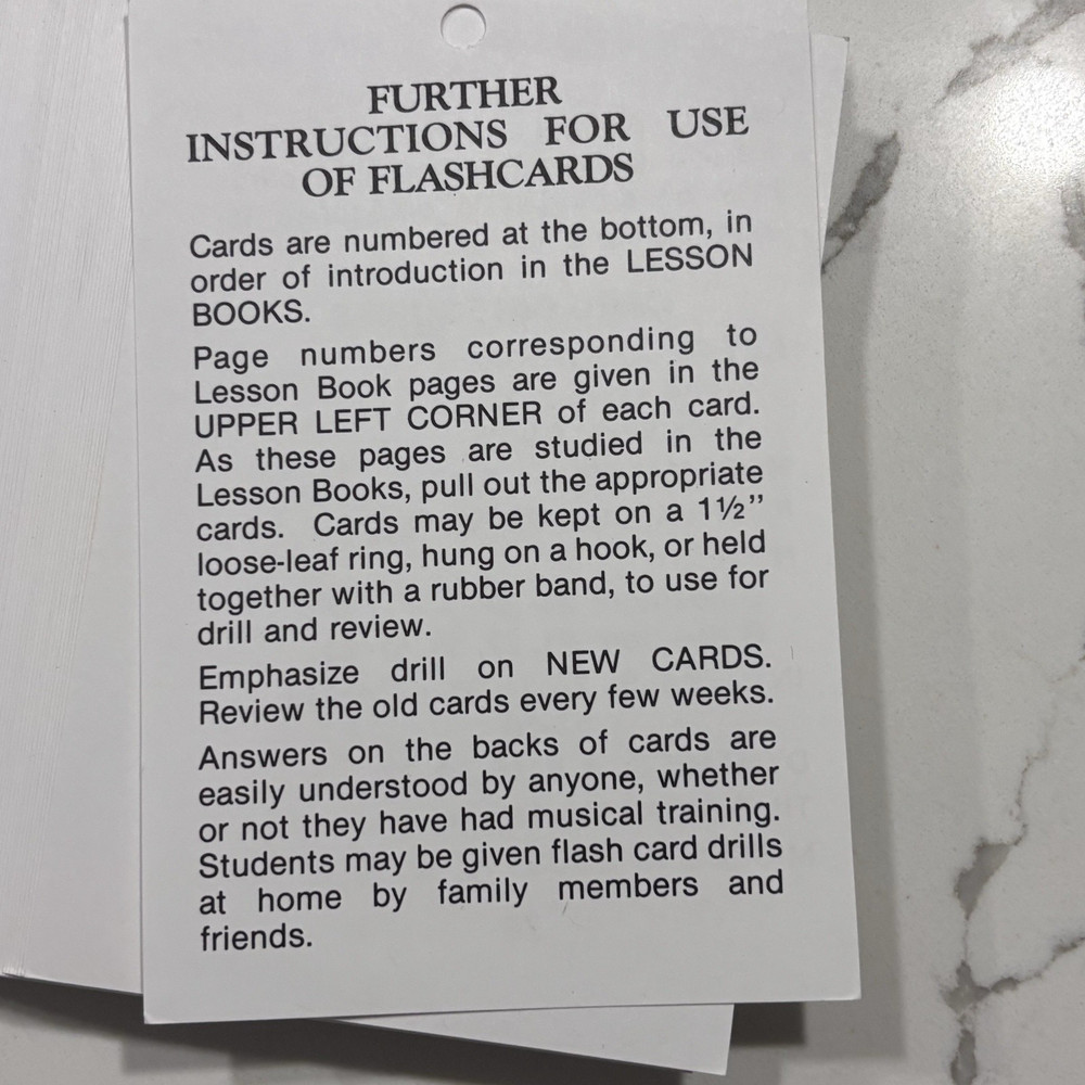 Alfred's Basic Piano Prep Course: Flash Cards Levels A & B Open Package EUC!