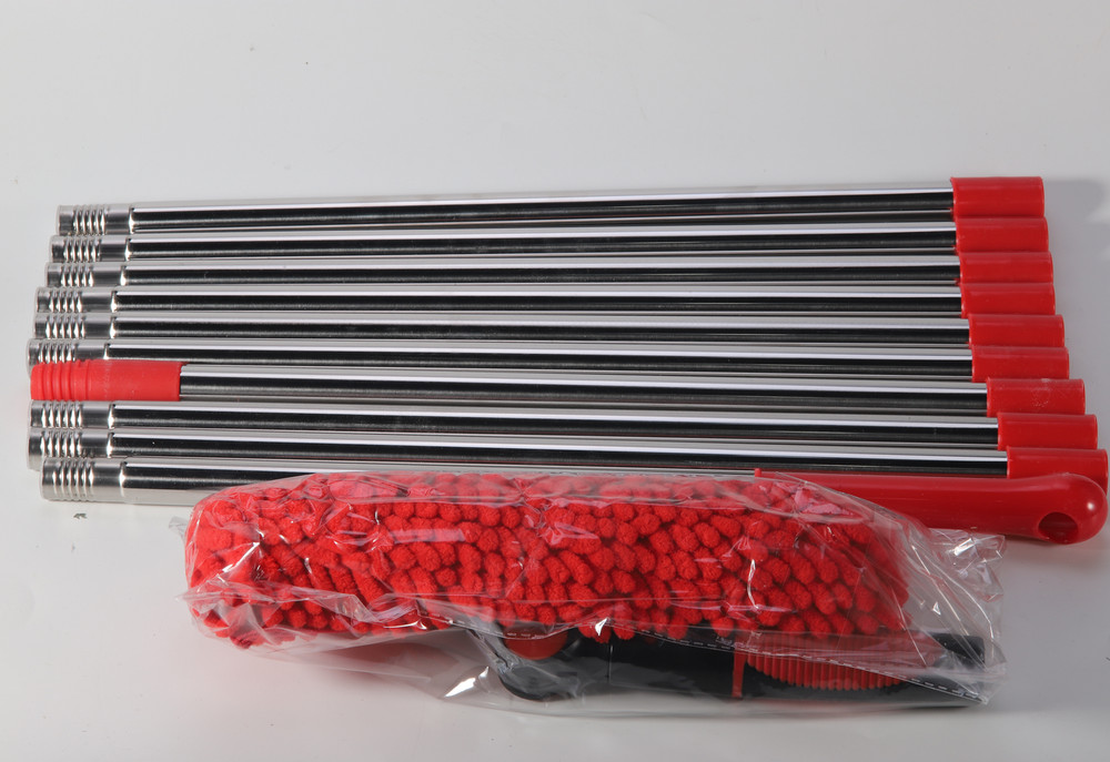 14ft Telescopic Window Cleaning Rod 10 Section Extendable Glass Squeegee Pole