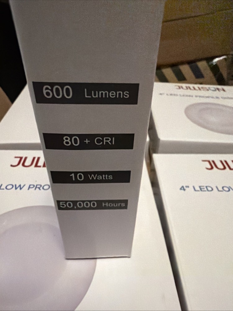 JULLISON 5 Pack LED 4” Low Profile Disk Light 10W