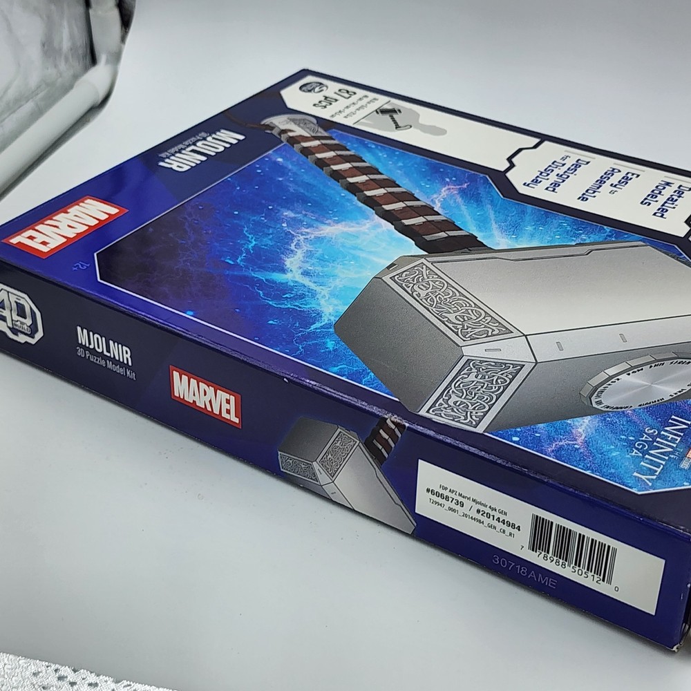 SpinMaster 4D Build - Mjolnir Marvel 3D Puzzle 87pcs NIB