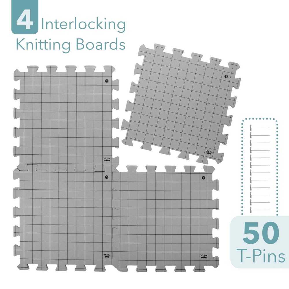 Mr. Pen- Interlocking Blocking Mats, 12”x12”, 4 Pack, Mats for Gray