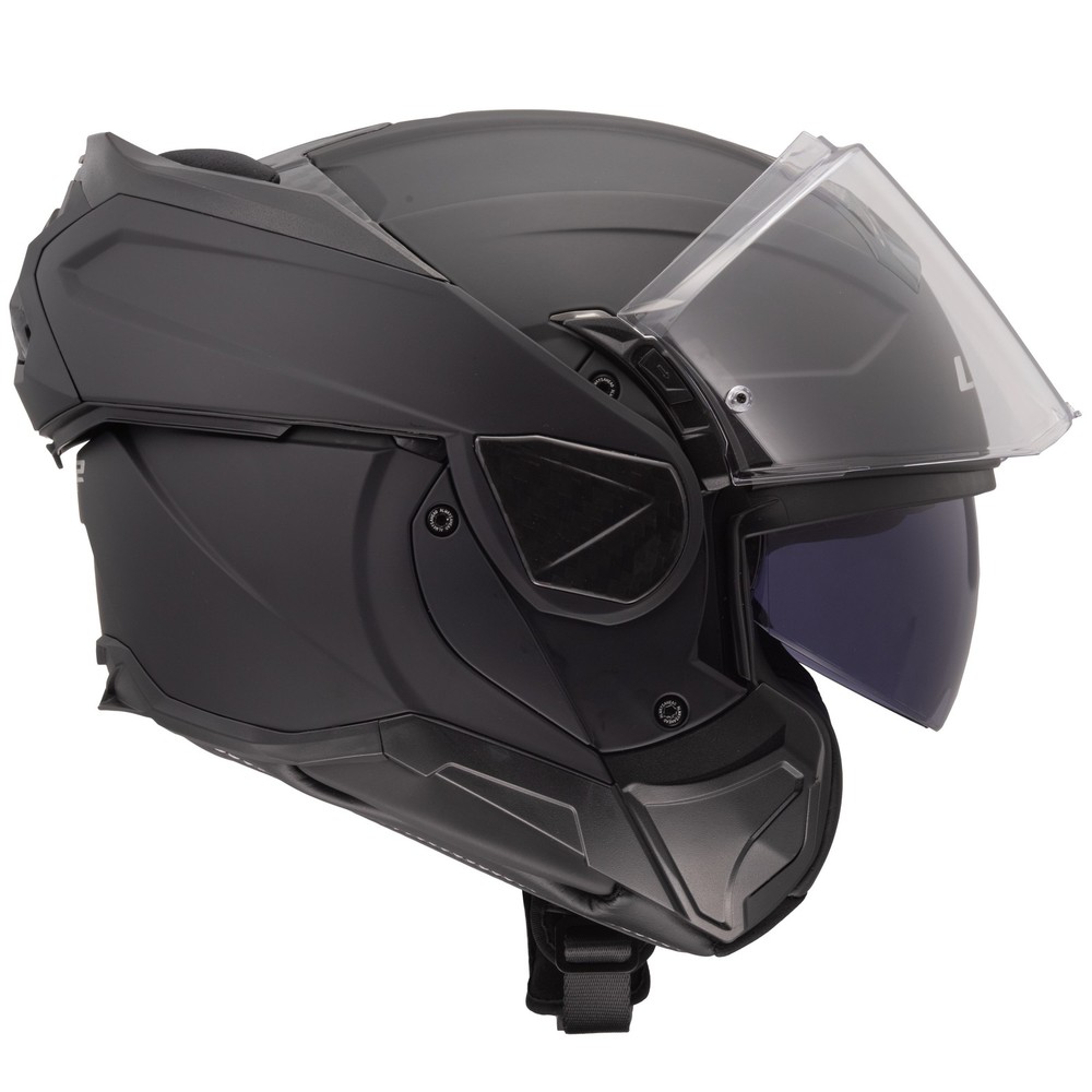 Advant II Solid Modular Motorcycle Helmet w/ SunShield Matte Black 2XL