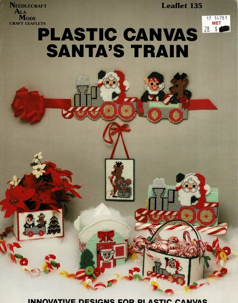 Santa's Train Christmas Plastic Canvas Patterns Projects