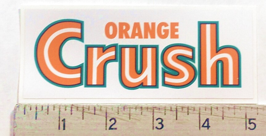 Vintage Orange Crush soda pop sticker decal