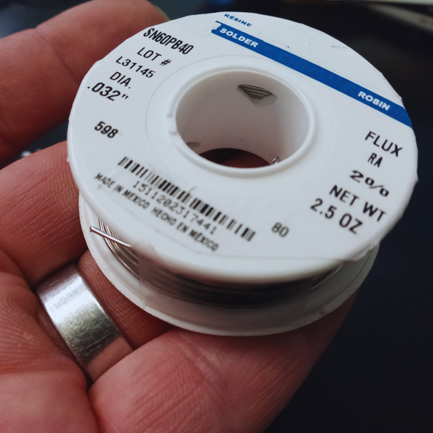 60Sn40Pb Rosin Core Solder RA2% .032" 2.5oz