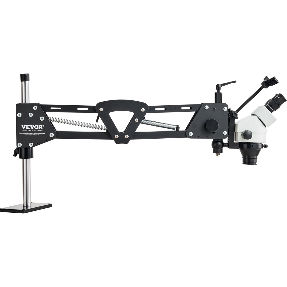 VEVOR Multi-Directional Microscope with Spring Bracket Ring Light 7X-45X Jewelry