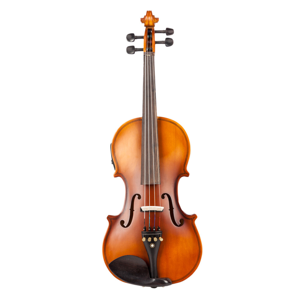4/4 Violin Case Bow Strings Shoulder Rest Electronic Tuner Connecting Wire Matte