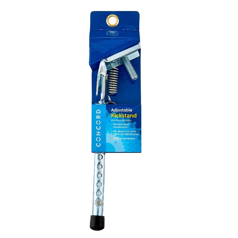 Concord Adjustable Bicycle Kickstand, Gray, 9.65"