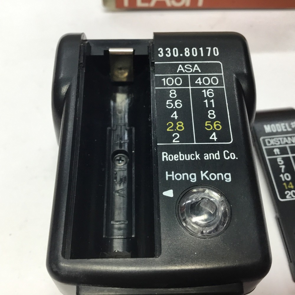 Sears Auto Electronic Flash - Box And Papers Camera Flash.