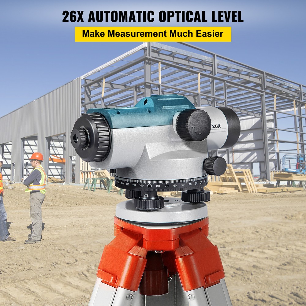 VEVOR Automatic Optical Level 26X Optical Level Kit Waterproof w/Compensator