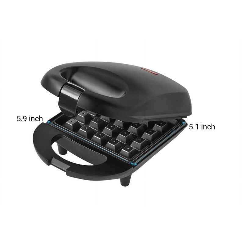 Single Waffle Maker Nonstick Ceramic Plate Cool Touch Handle Compact Design New
