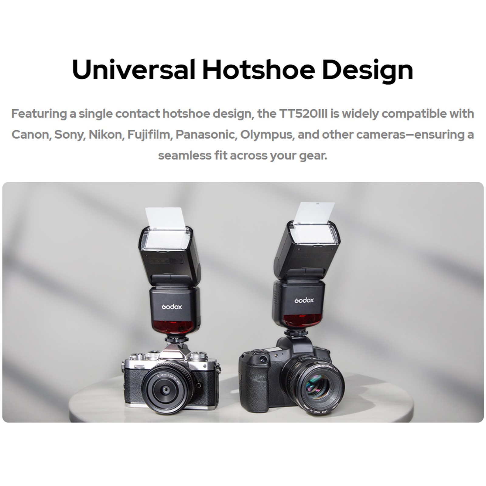 Godox TT520III Camera Flash for Sony Canon Nikon Panasonic Olympus Pentax