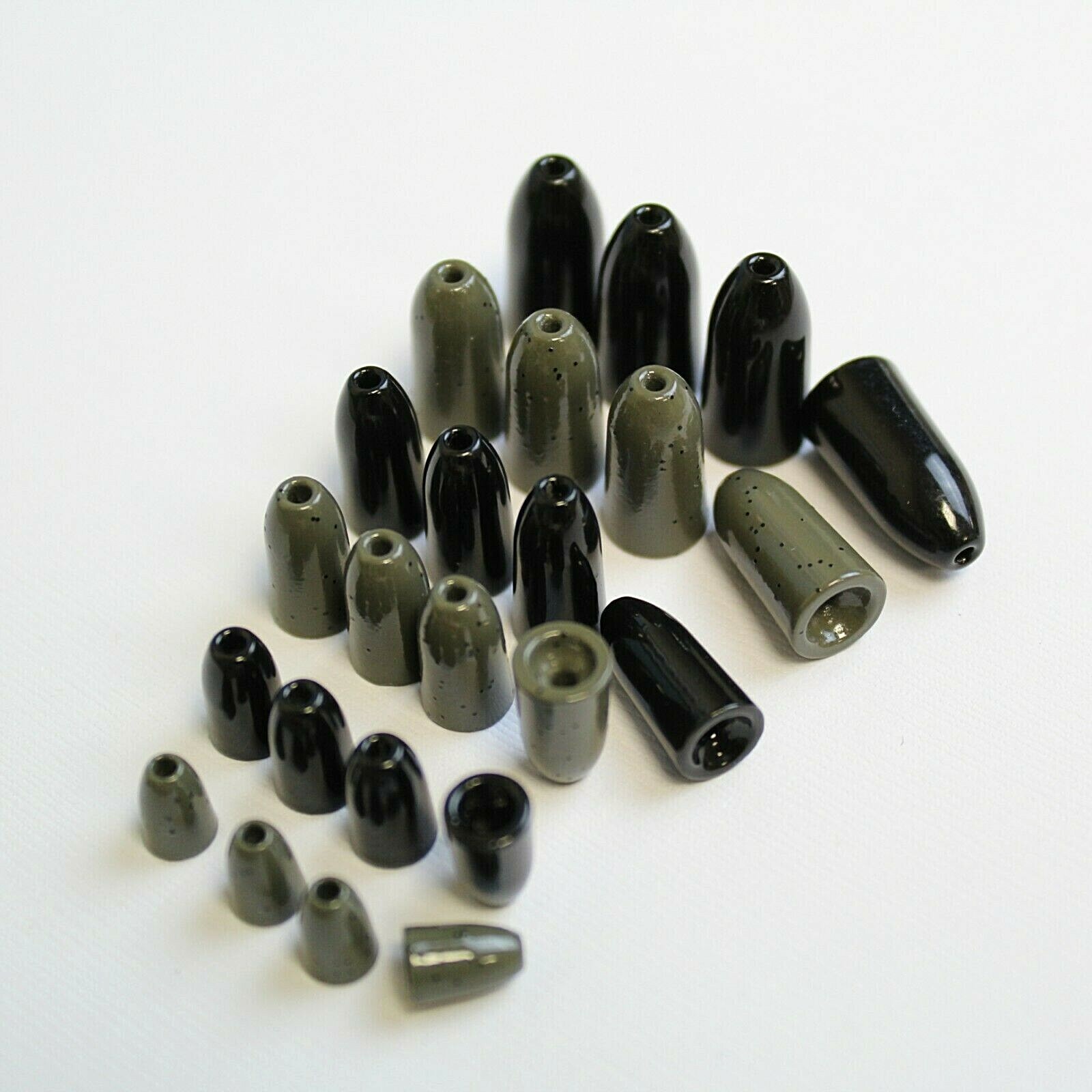 Dr Scotts Tungsten Bullet Worm Fishing Weights Hard Finish 10 Pack FAST SHIP