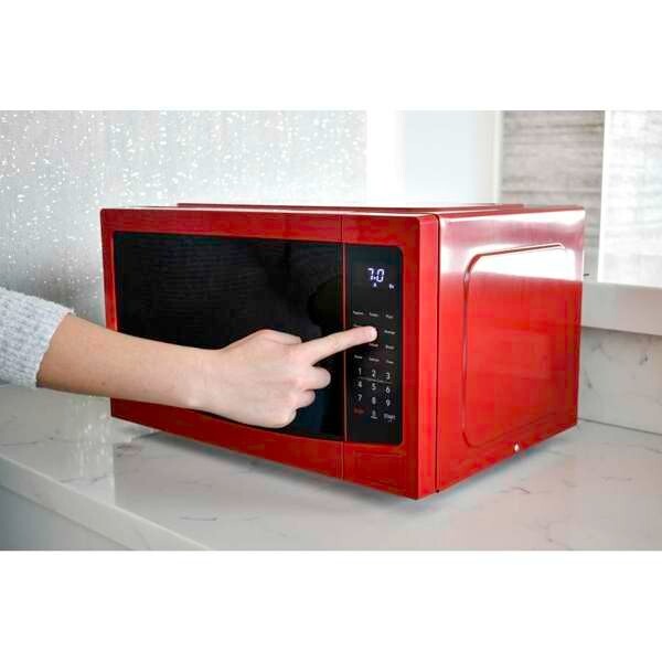 Frigidaire 0.9 Cu Ft Red Countertop Microwave Oven Compact & Powerful Microwave