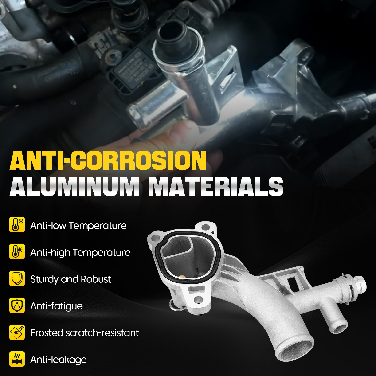 902-846 Engine Coolant Water Outlet For Chevy Cruze Sonic Trax Buick Encore 1.4L