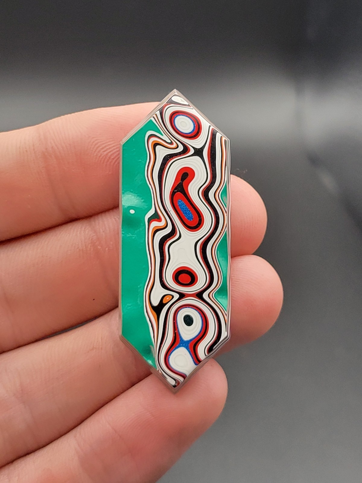 KENWORTH TRUCKING FORDITE DETROIT AGATE CABOCHON