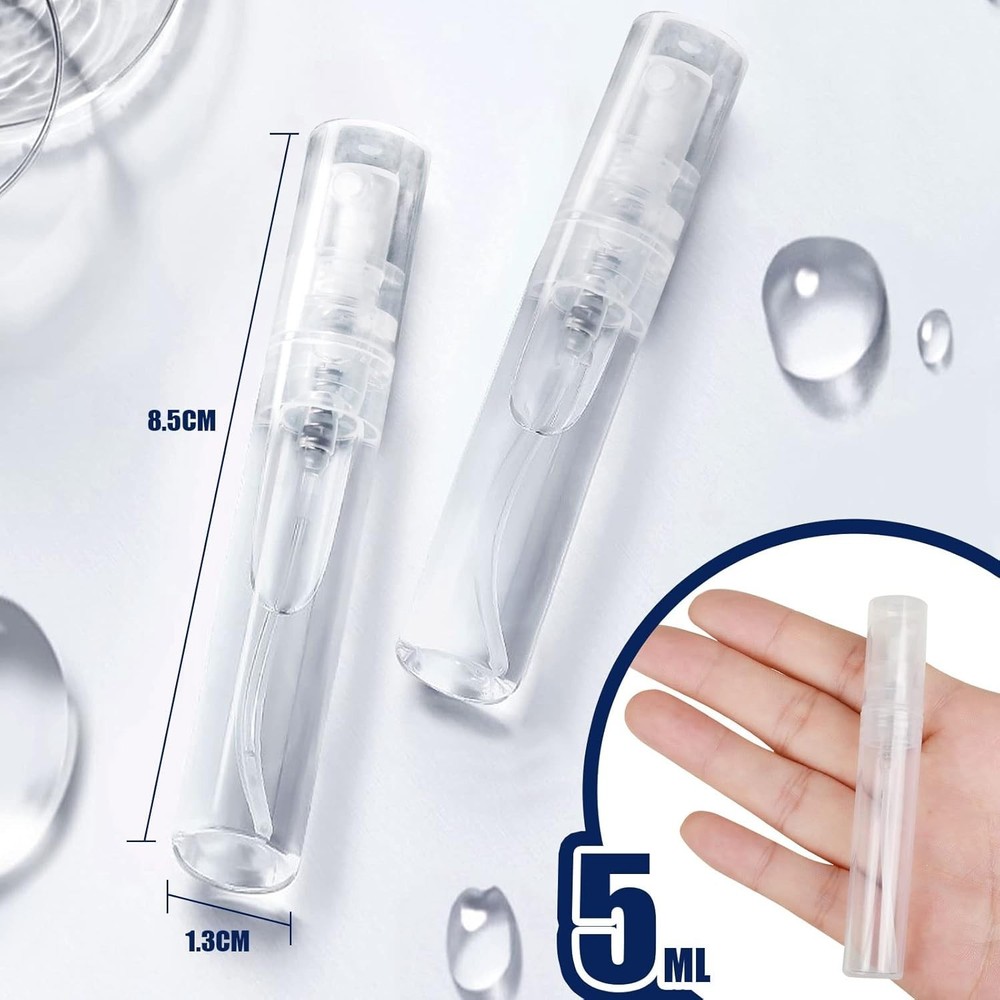Mini Spray Bottle 10 Pack 5Ml Mini Plastic Spray Bottle Empty Fine Mist Refillab