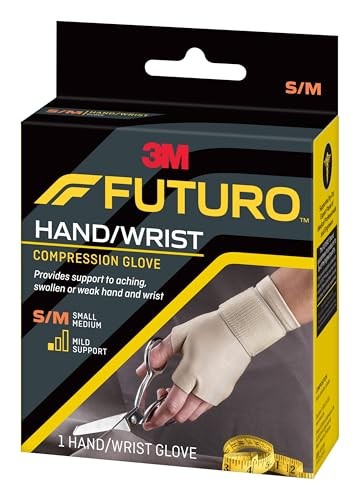 Hand and Wrist Compression Glove, Provides Support and Small/Medium