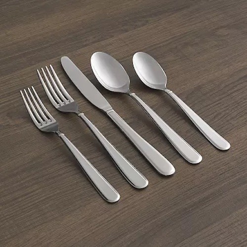 Cambridge Rosalind Mirror 42-pc. Flatware Set for 8. Include Crome Buffet Server