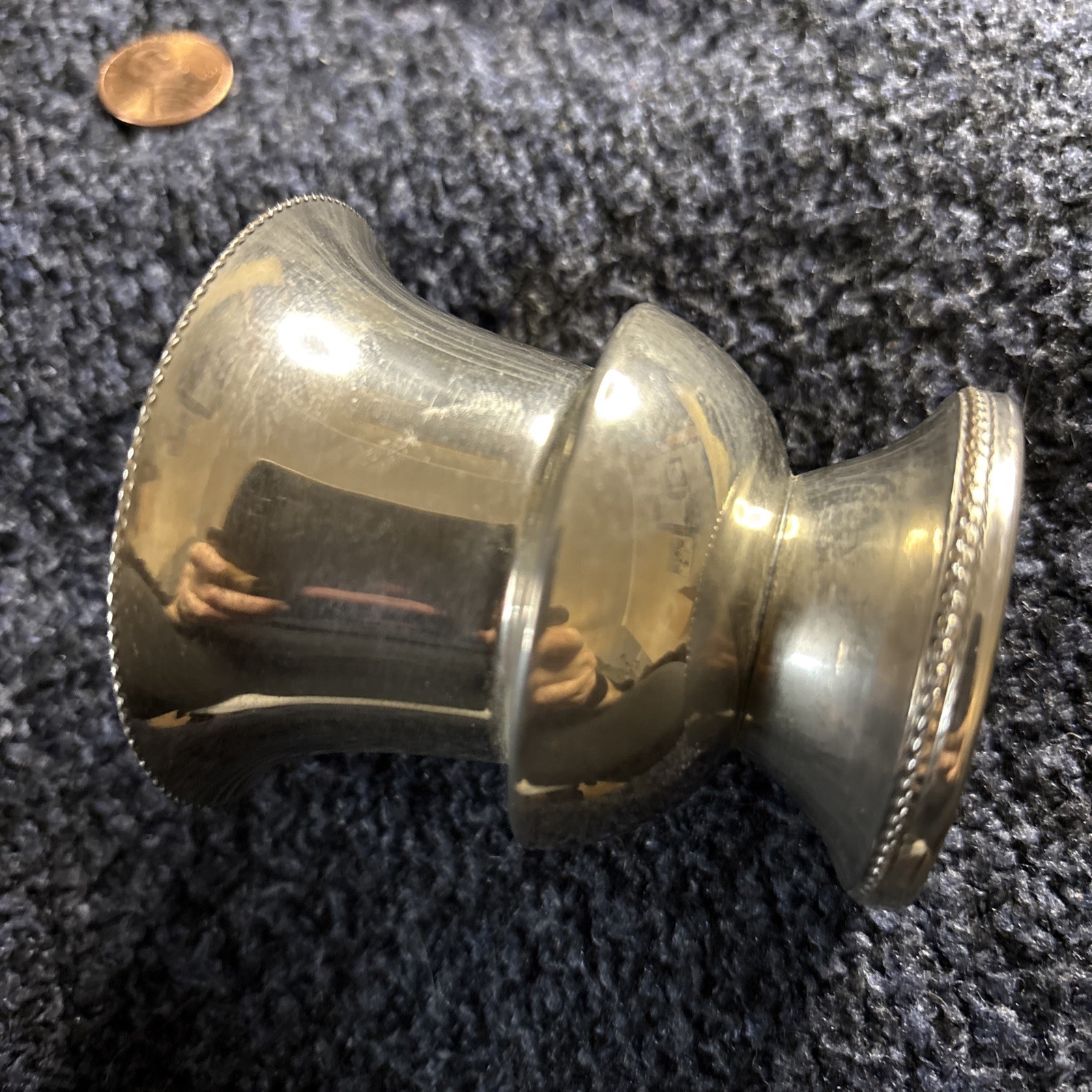 QUEENS ART Vintage. Pewter Silver Plated Toothpick Holder Made In England