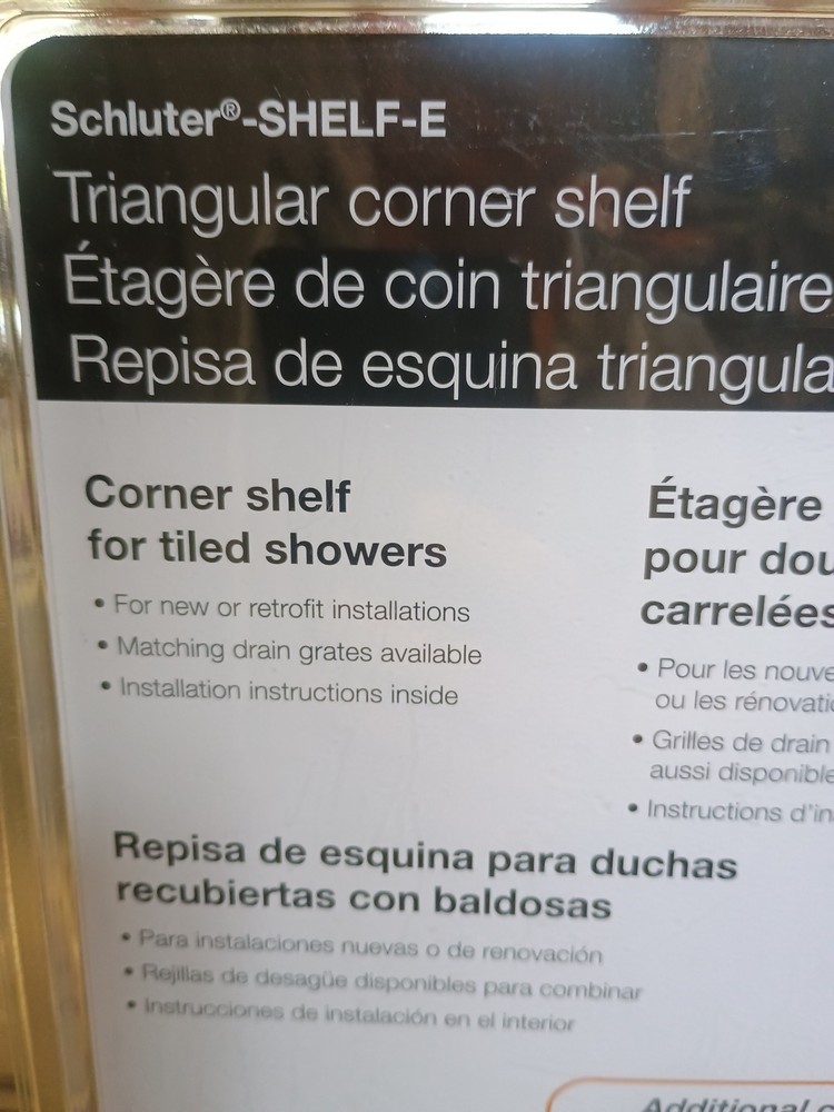 Schluter Systems Corner Shelf Triangular Ses1d5eb