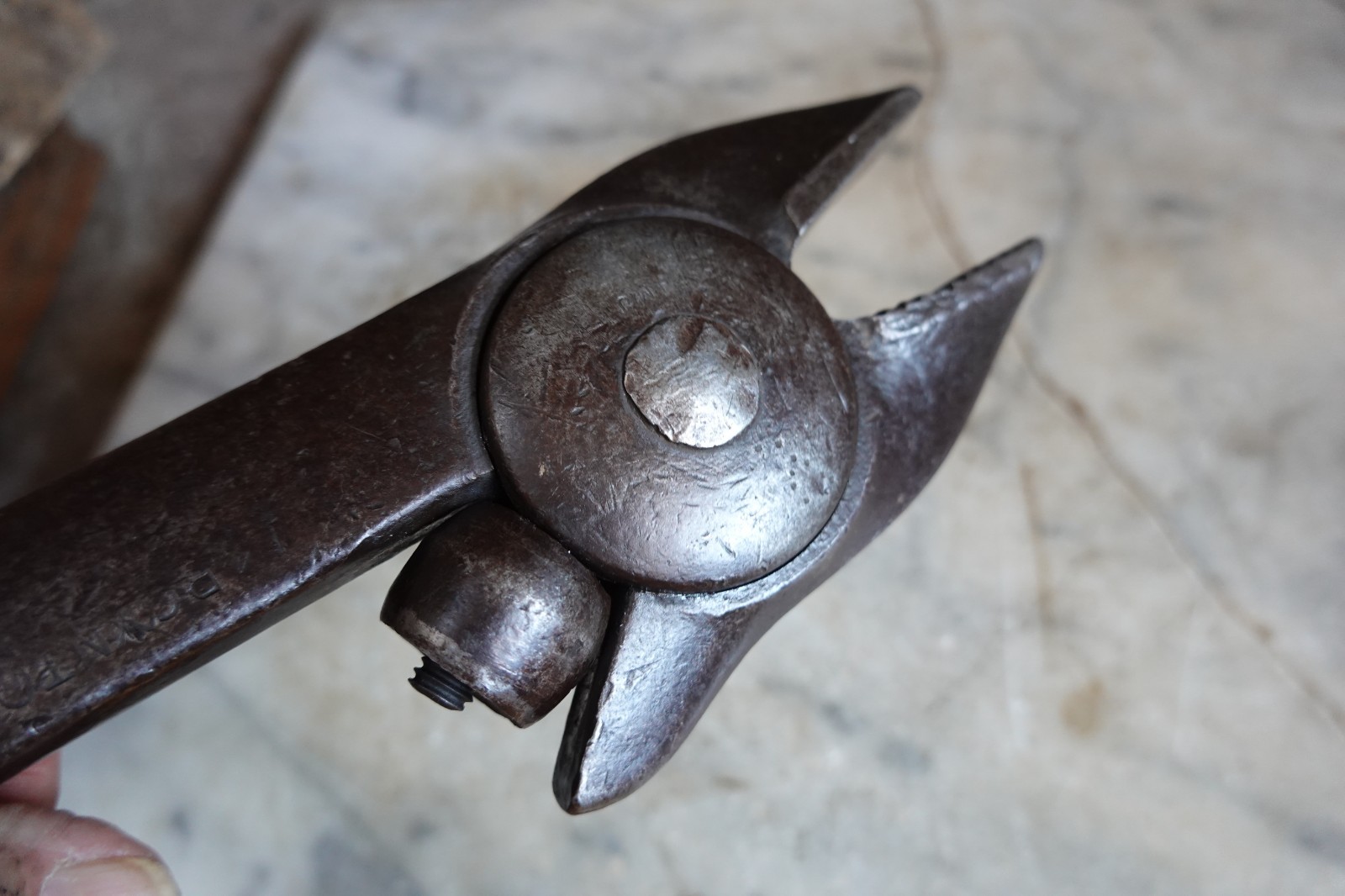 Antique "BOYNTON" ADJUSTABLE ALLIGATOR WRENCH Jun 14 1887 Mechanic Carpenter