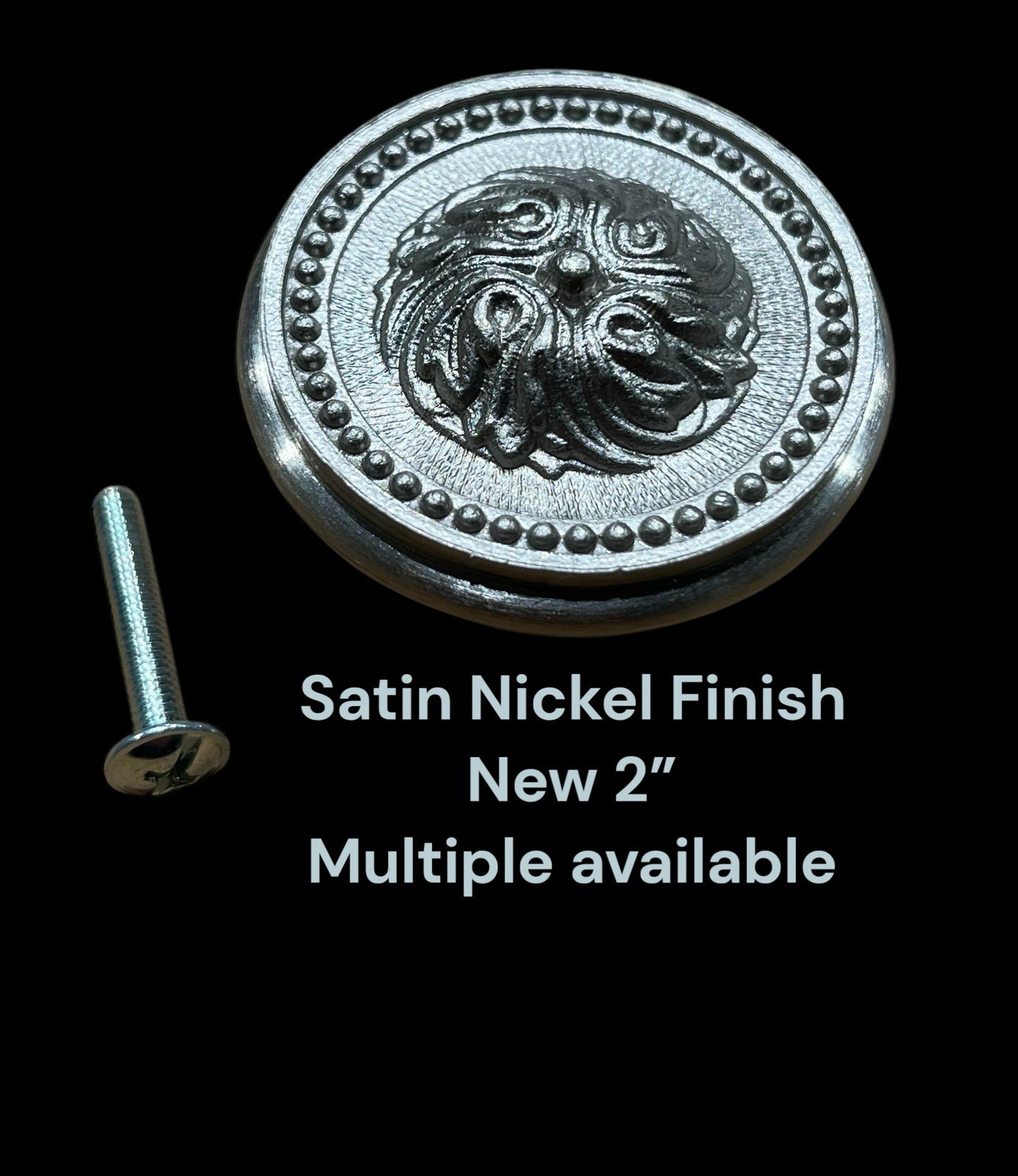 Baldwin 4932-150-BIN 2”  Satin Nickel Finish Solid Brass Cabinet Draw Knobs NOS