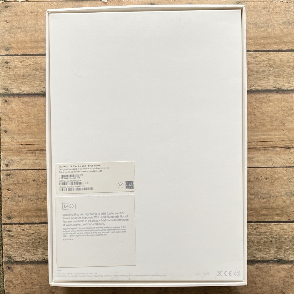 Apple iPAD 9th Generation ORIGINAL EMPTY BOX and INSERTS ONLY MK2K3LL/A