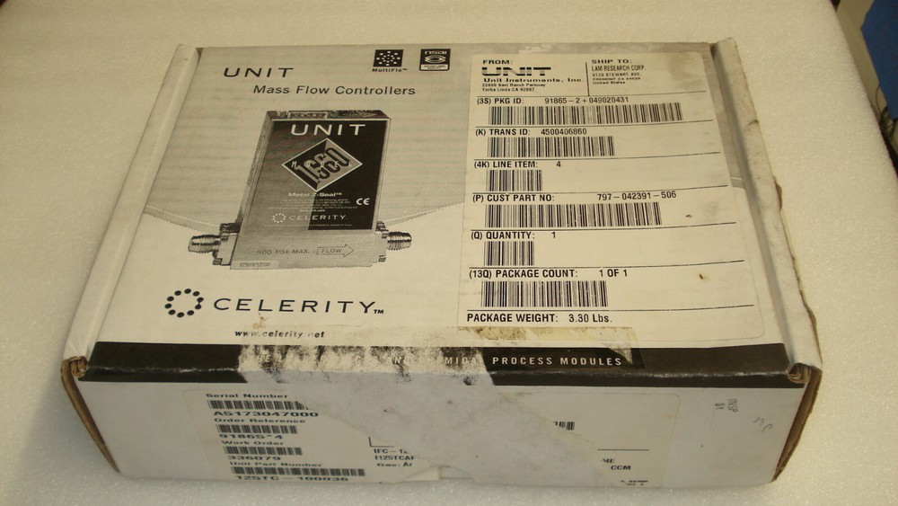(Brand new) CELERITY UNIT IFC-125TC MASS FLOW CONTROLLER, Gas: Ar, 200 SCCM