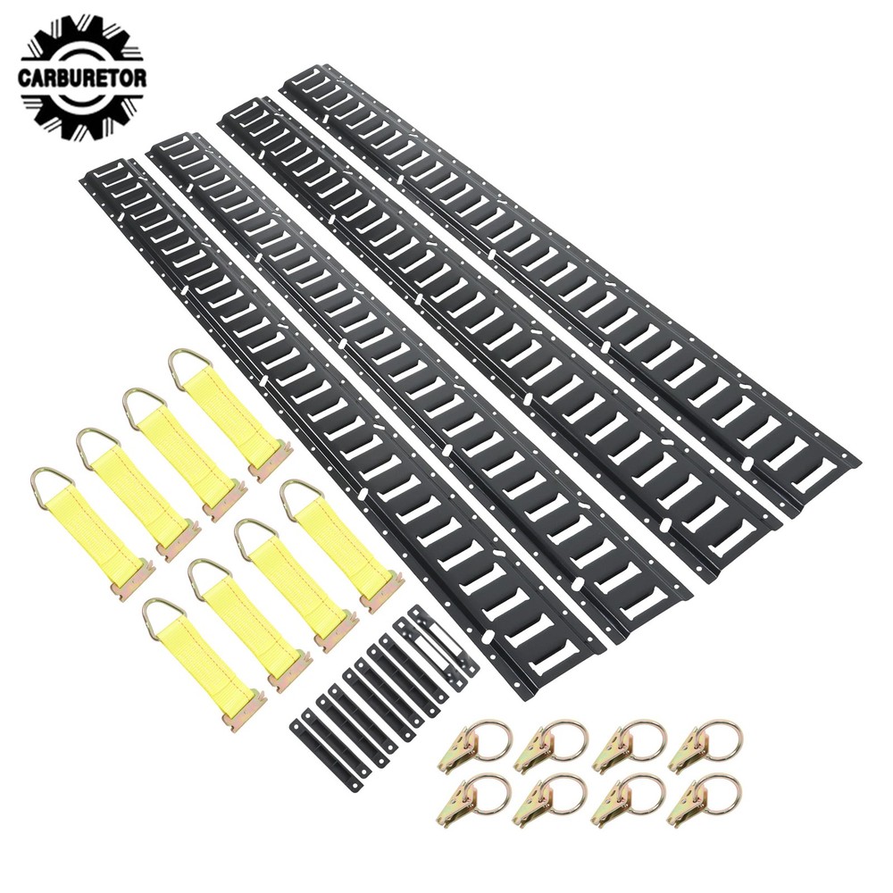30 Pcs 5 Ft Black E Track Rails Complete Kit With Mounting Hardware For Cargo