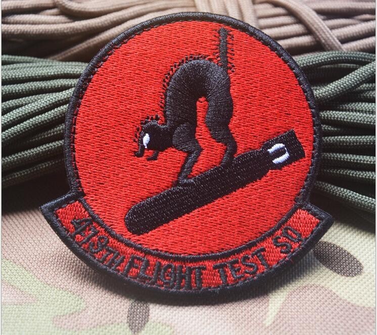 USAF Air Force Black Ops Area 51 413th Flight Test Squadron Bomb Cats Hook Patch