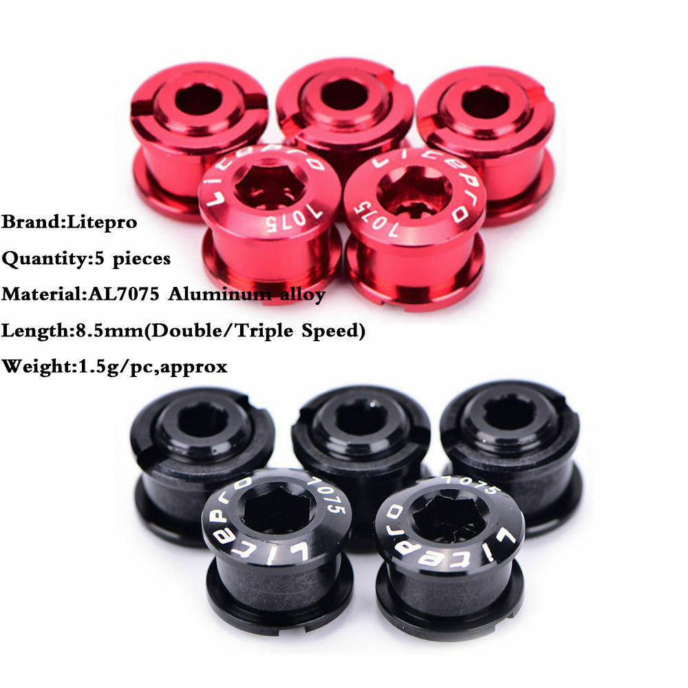 US Aluminum MTB Road BMX Bike Bolts Single Double Triple Chainring Screws 4/5pcs