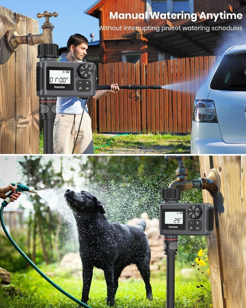 Programmable Garden Hose Timer 1 Outlet LCD Automatic Watering Irrigation System