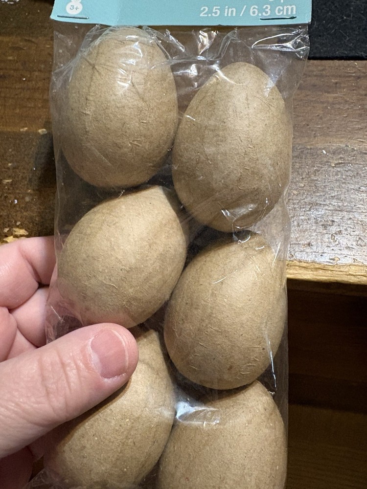 Easter Eggs Plastic Shiny And Paper Mache